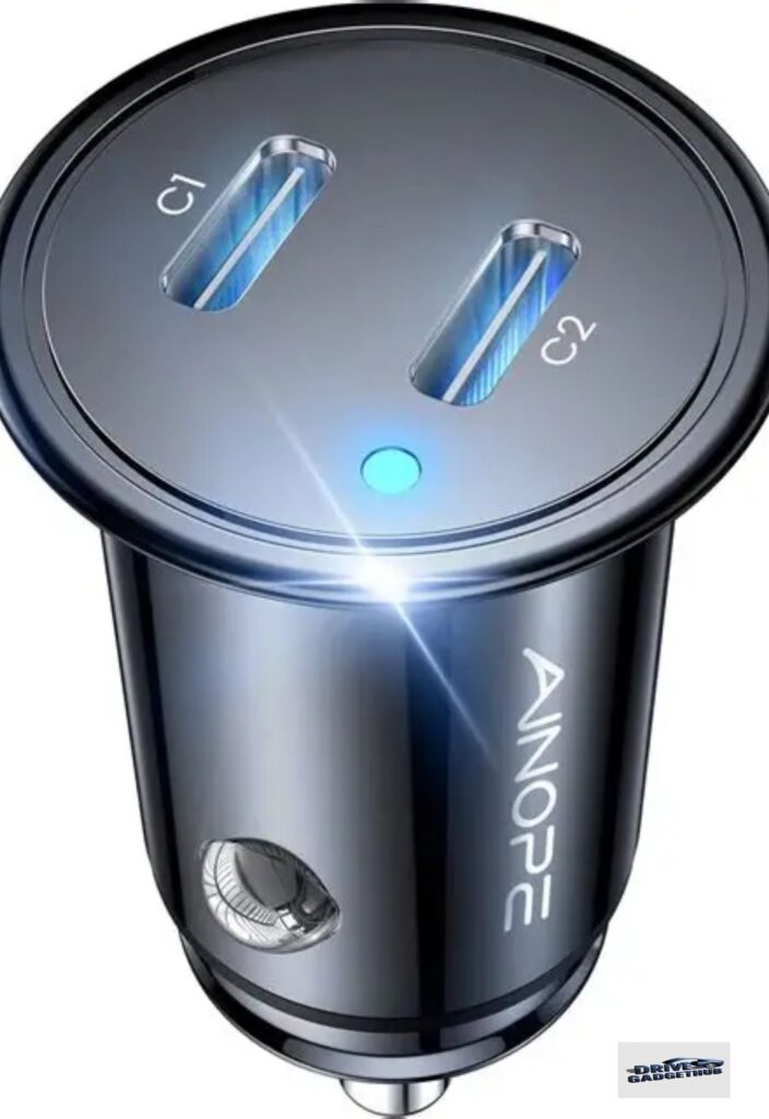 AINOPE Mini 4.8A USB car charger compact design with fast charging support