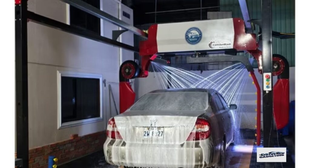 High-Tech Automatic Car Wash Machine with AI Sensors and Water Recycling