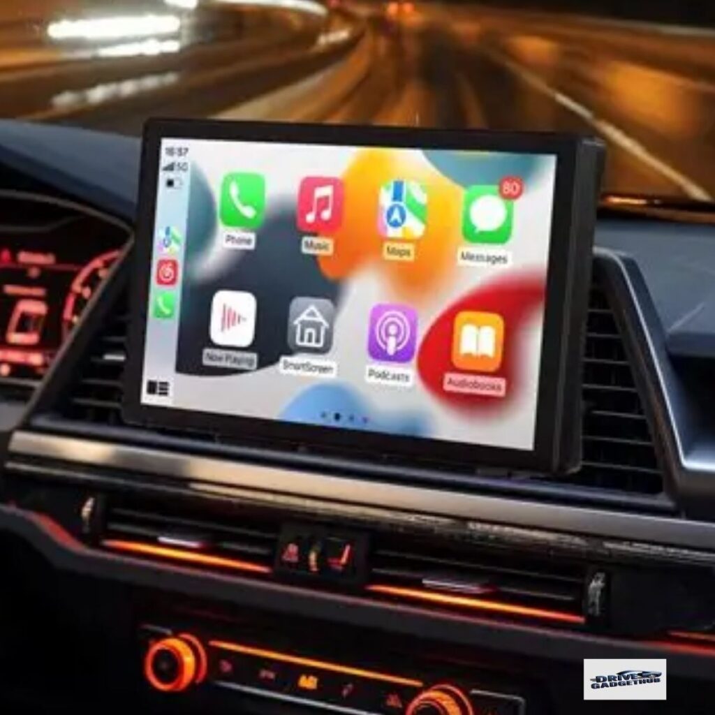 Laviay CarPlay Touchscreen display with 4K dash cam installed in a vehicle