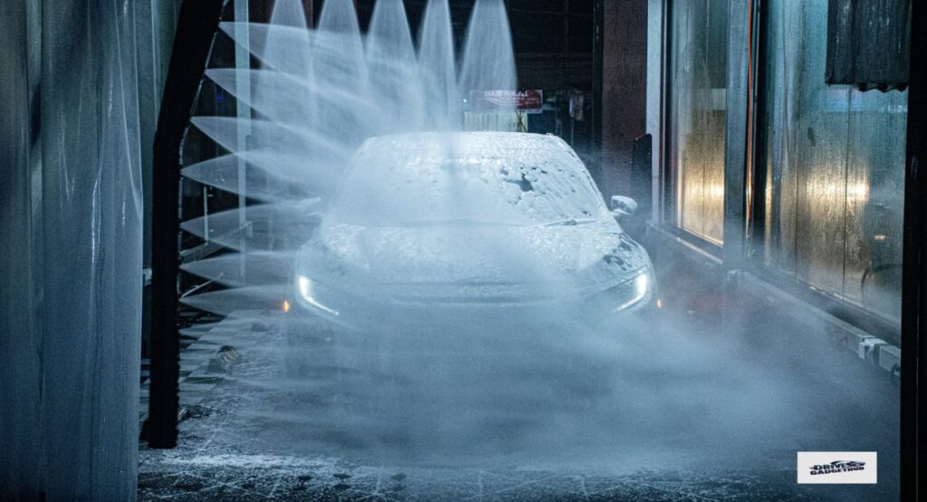 Vacuuming Car Interior Using Car Wash Vacuum Cleaner